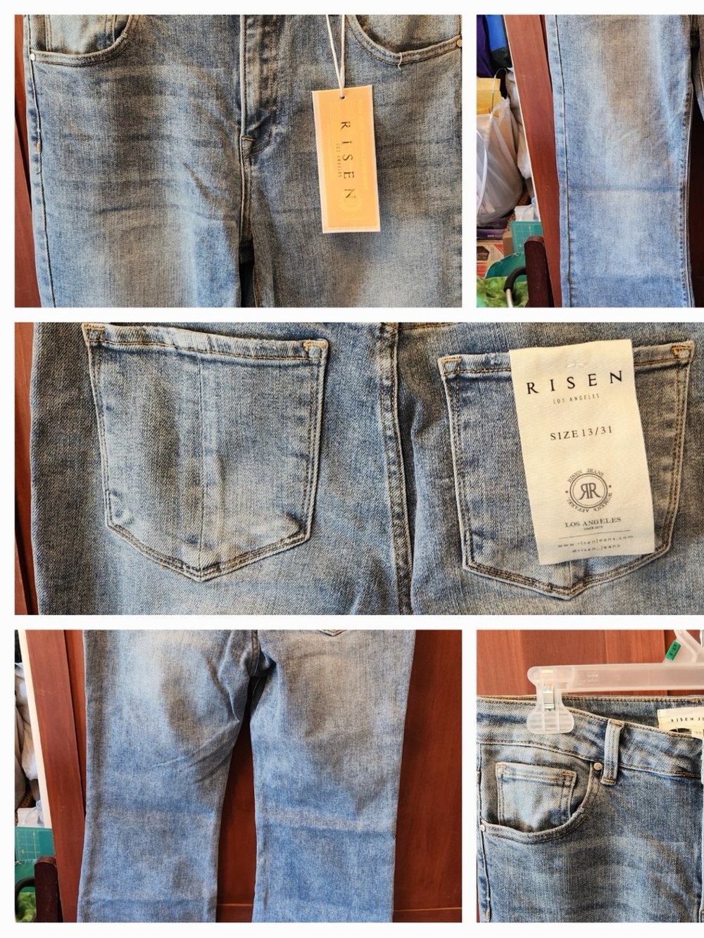 RISEN Women’s Light Blue Flare Jeans - Vintage Wash